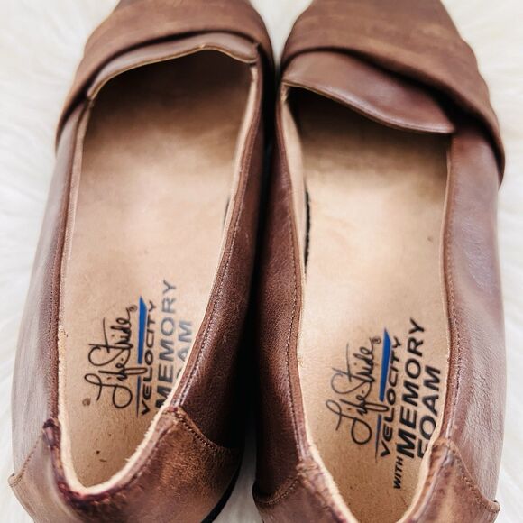 LifeStride Velocity Brown Vegan Leather Memory Foam Comfort Dress Shoes - 8M - Picture 6 of 8